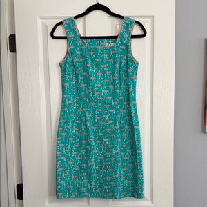 Lilly Pulitzer Teal Floral Shift Dress